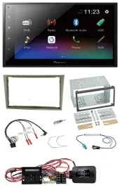 Pioneer USB Bluetooth DAB 2DIN Lenkrad Autoradio für Opel Corsa D satin-stone 09