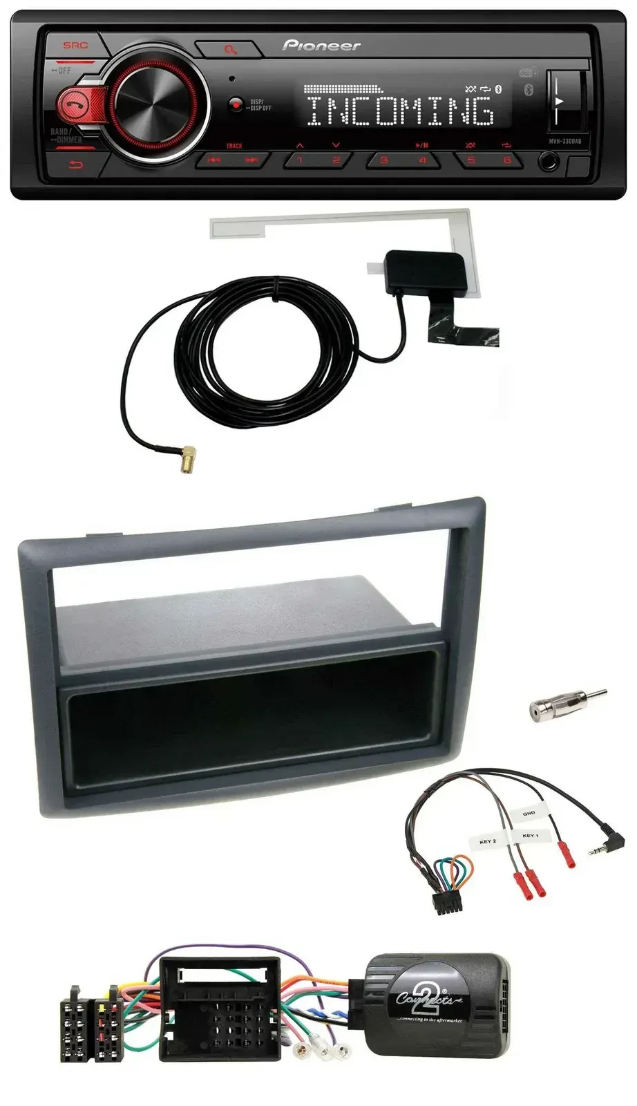 Автомагнитола Pioneer DAB, Bluetooth, USB для Renault Megane 2009–2012, поддержка управления с рулевого колеса