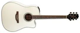 Takamine GD37CE-PW Solid Top 6-String Acoustic Electric Guitar w/Bag Pearl White