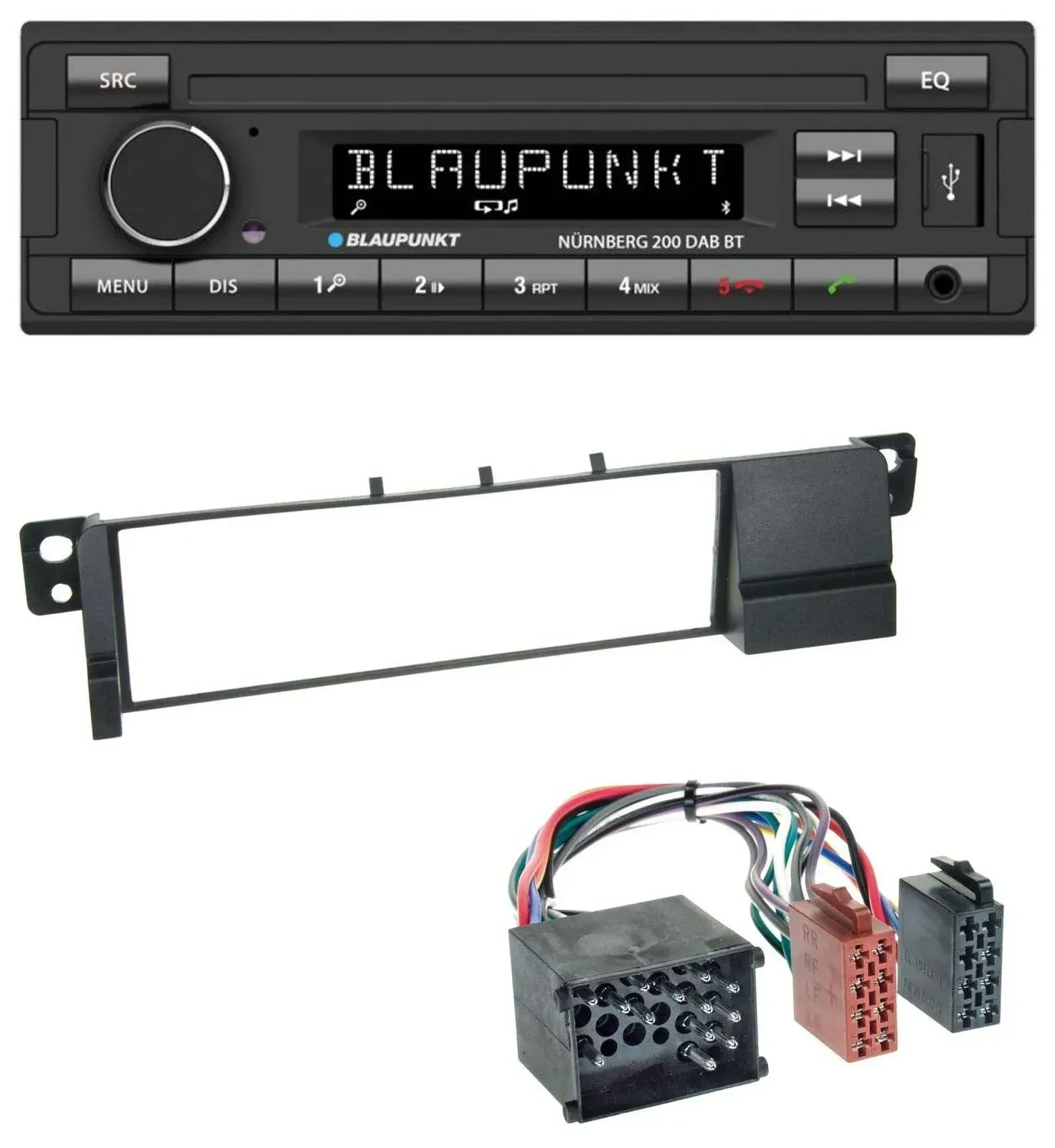Blaupunkt USB DAB MP3 Bluetooth Autoradio für BMW 3er E46 (Rundpin, ab 1998)