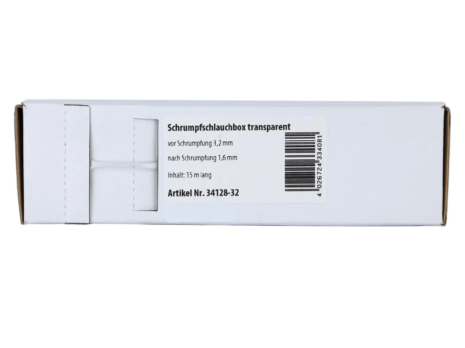 ACV Schrumpfschlauch transparent Durchmesser: 3,2 mm/ Länge: 15 m 34128-32