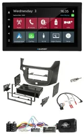 Blaupunkt DAB Bluetooth USB Lenkrad 2DIN Autoradio für Honda Jazz ab 14 dunkelgr