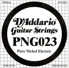 Струна для электрогитары D'Addario PNG023 XL Pure Nickel, никель, калибр 23