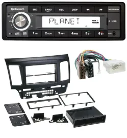 Continental USB 1DIN AUX DAB MP3 Autoradio für Mitsubishi Evo Lancer (ab 2008)