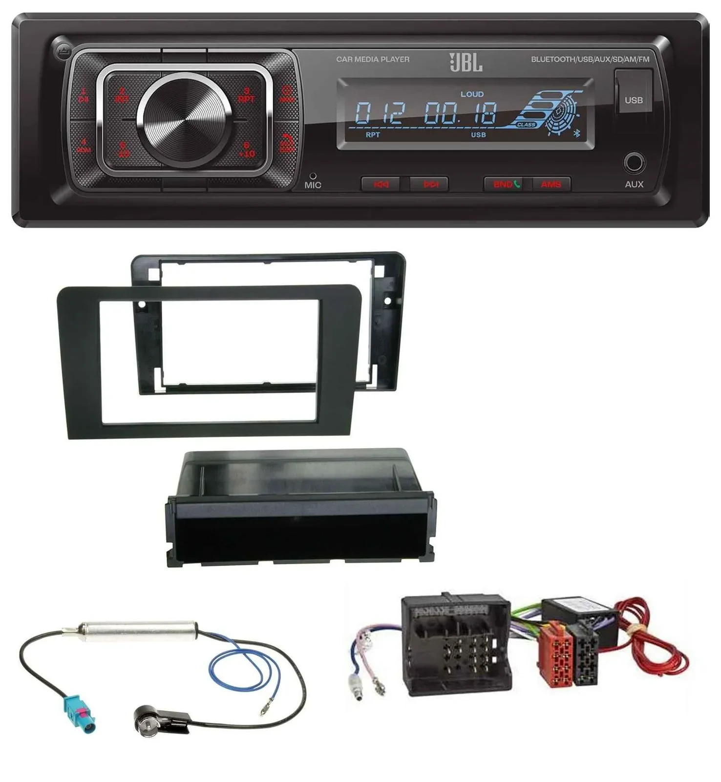 JBL SD AUX MP3 USB Bluetooth Autoradio für Audi A3 8P 06-12 Symphony Aktivsystem