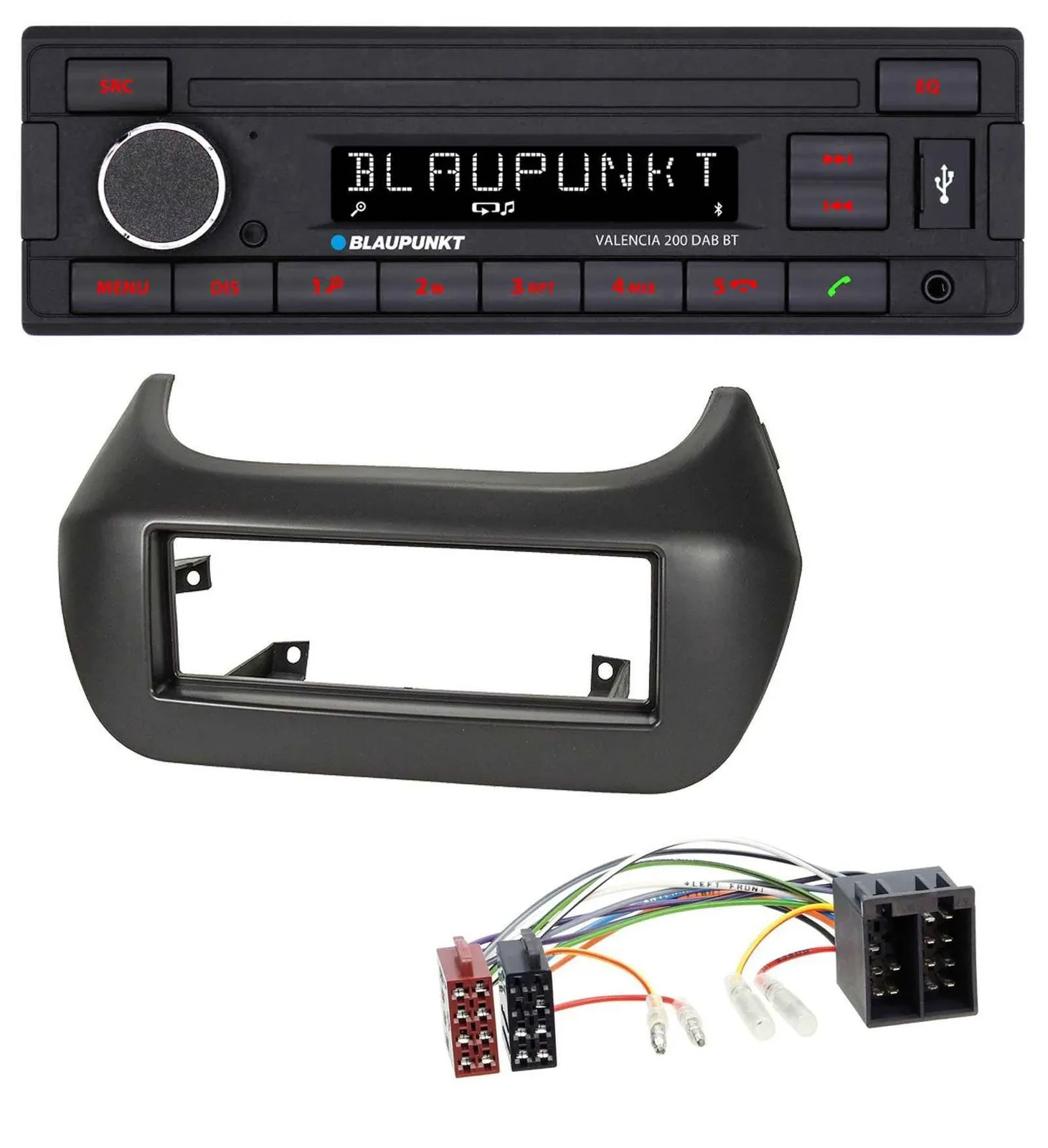 Blaupunkt DAB MP3 Bluetooth USB Autoradio für Fiat Fiorino Qubo Citroen Nemo Peu
