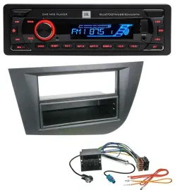 JBL AUX MP3 USB Bluetooth SD Autoradio für Seat Leon (ab 05) - schwarz