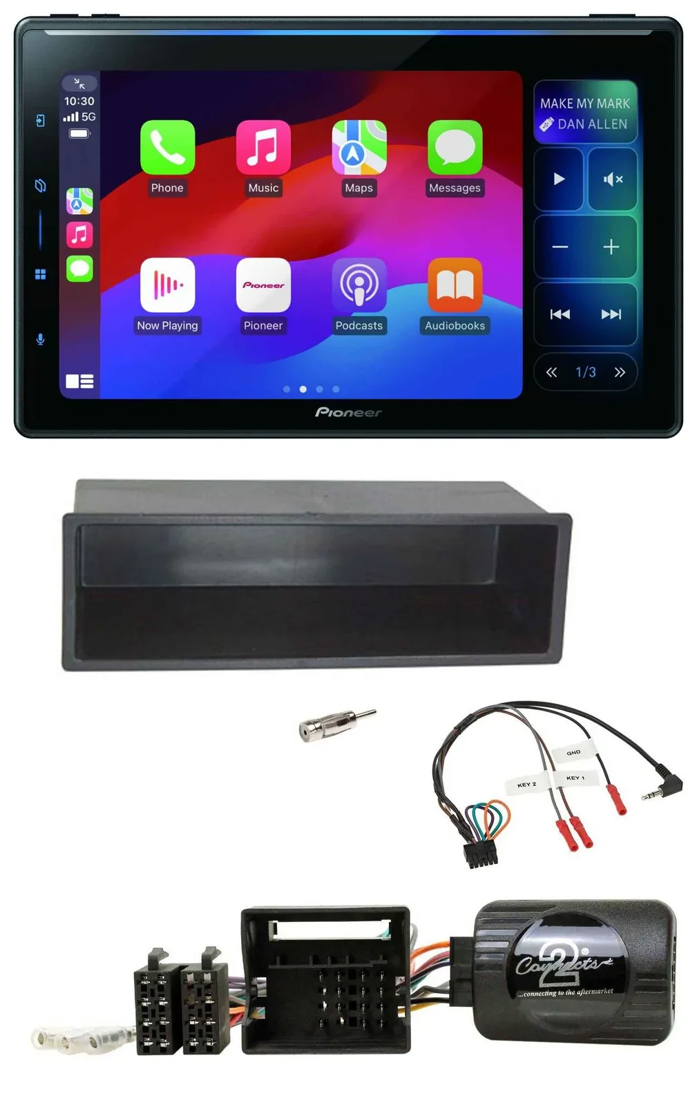 Pioneer Bluetooth DAB Lenkrad USB Autoradio für Citroen C2 2006-2010 C3 2006-201