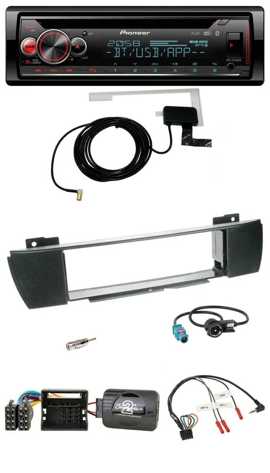 Pioneer DAB CD Lenkrad USB Bluetooth Autoradio für BMW X3 E83 2004-2010 mittig