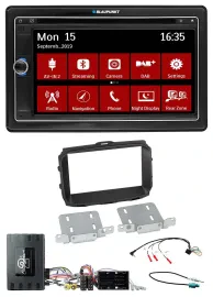 Blaupunkt Lenkrad DAB TMC 2DIN USB Bluetooth Navigation für Alfa Giulietta Infoa