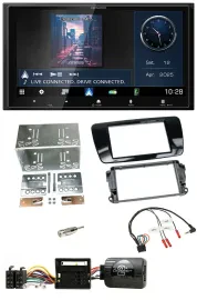 Kenwood Bluetooth 2DIN USB DAB Lenkrad Autoradio für Seat Ibiza ab 08 Klavierlac