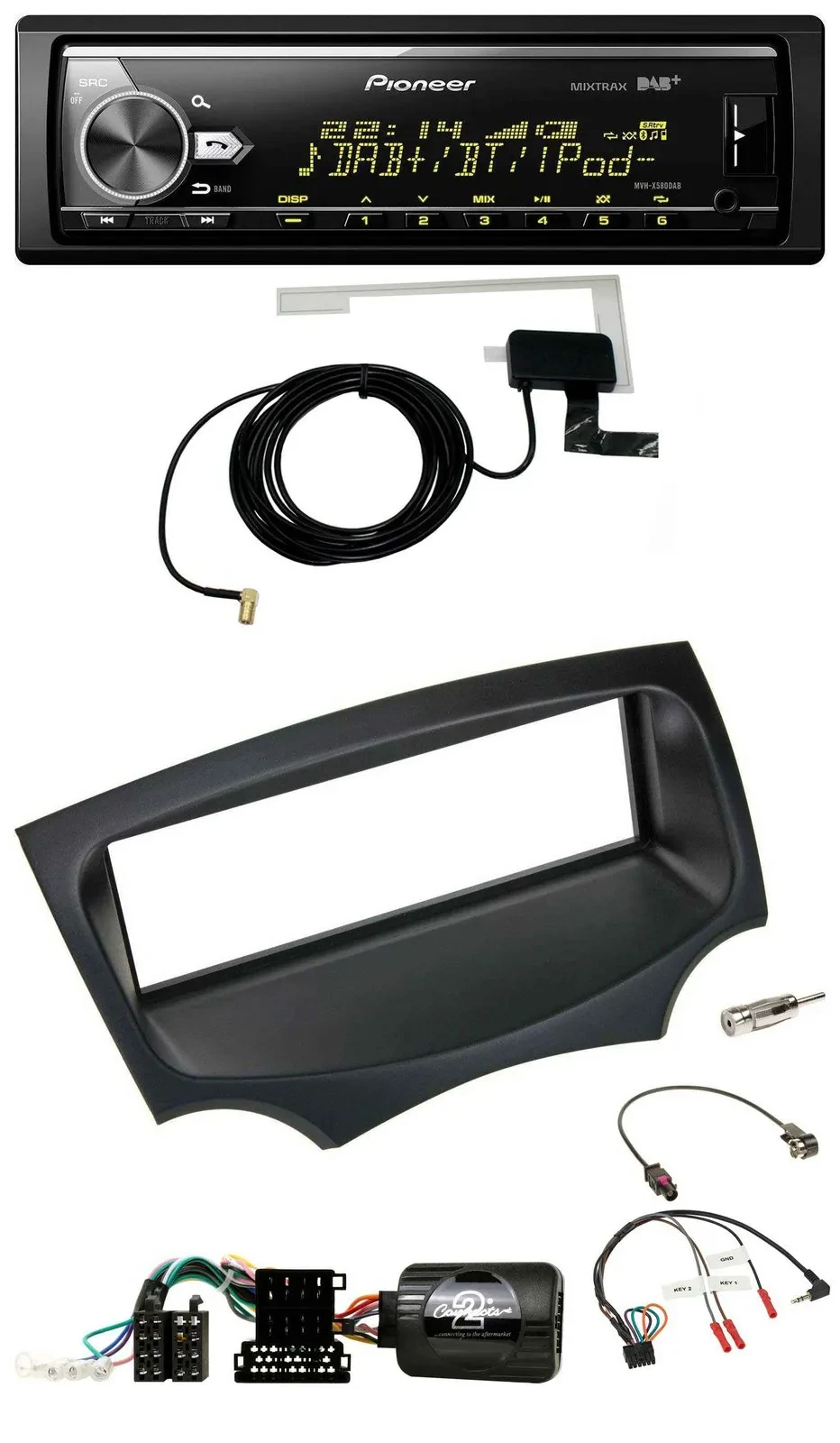 Pioneer Bluetooth DAB USB Lenkrad Autoradio für Ford Ka RU8 2008-2017