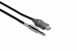 Hosa USQ-110 10ft Tracklink USB Interface - 1/4 in TS to USB Type A