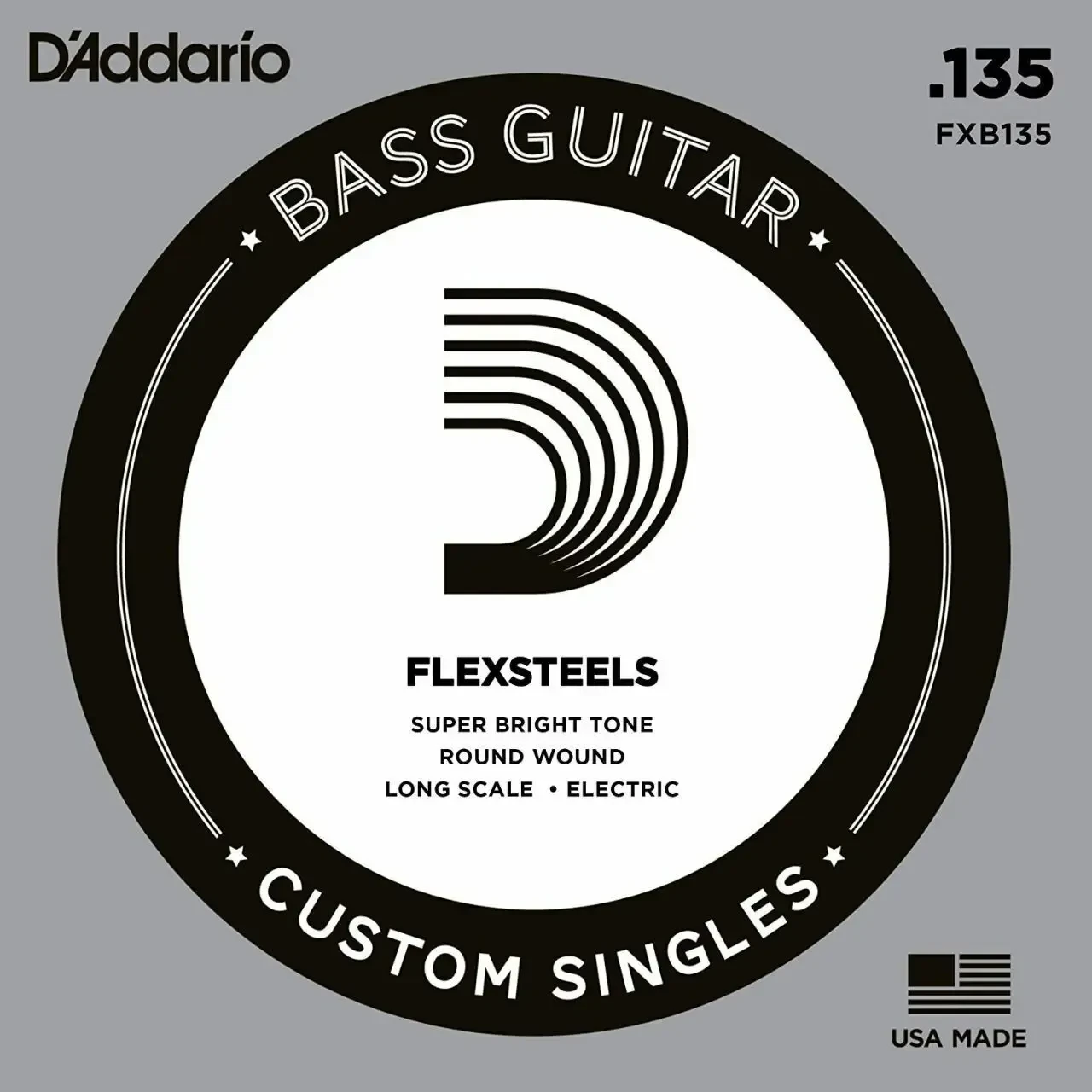Струна одиночная D'Addario FXB135 Flex Steels 135