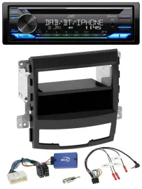 JVC Bluetooth Lenkrad USB DAB CD Autoradio für SsangYong Korando CK 10-13 Telefo