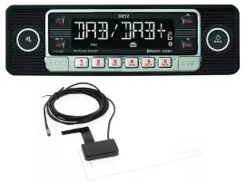 Dietz RETRO301DAB/BT-ANT MP3-Autoradio DAB Bluetooth USB AUX-IN inkl. DAB Antenn