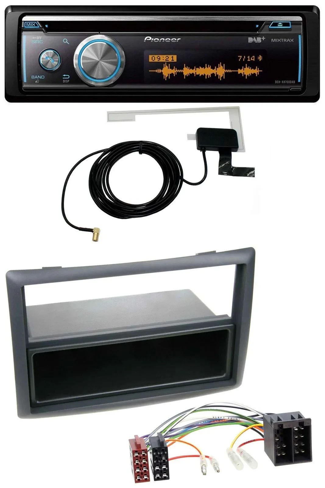 Автомагнитола Pioneer Bluetooth DAB CD USB MP3 для Renault Megane/Scenic (с 2007), черный