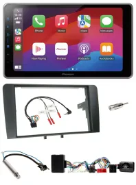 Pioneer Lenkrad USB DAB Bluetooth 2DIN Autoradio für Audi A3 Symphony Aktiv ISO