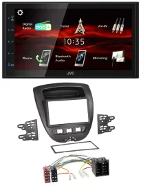 JVC USB Bluetooth MP3 DAB 2DIN Autoradio für Citroen C1 Toyota Aygo Peugeot 107
