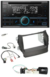 Автомагнитола Kenwood 2-DIN CD DAB USB Bluetooth для Hyundai Santa Fe (с 2012), совместима с кнопками на руле
