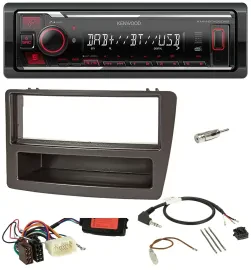 Автомагнитола для Honda Civic 2004–2006 Kenwood Bluetooth, USB, DAB, антрацит
