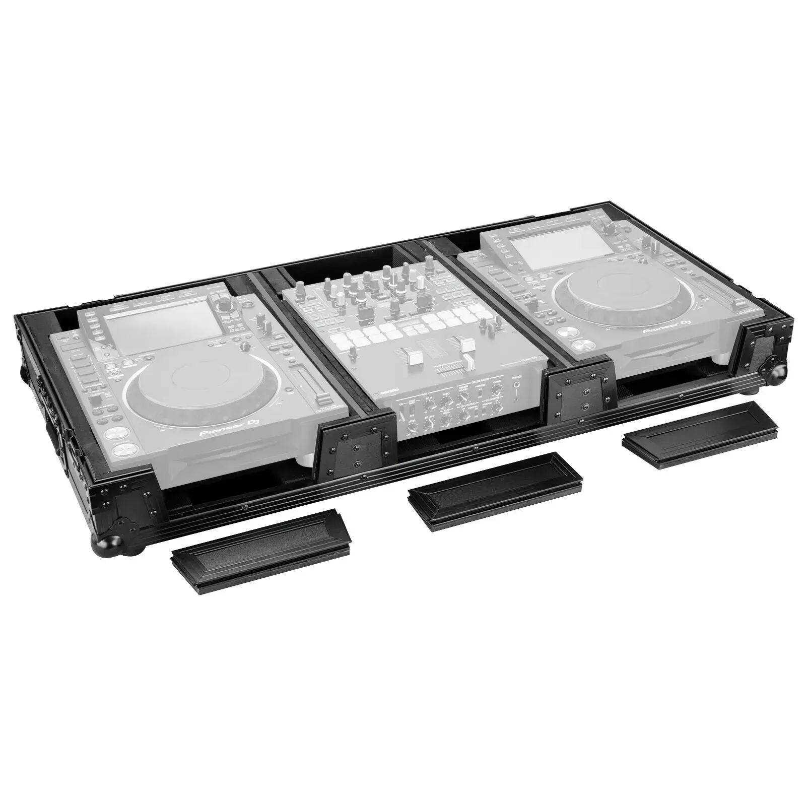 Кейс для DJ-оборудования Odyssey FZ10CDJWXDBL универсальный для CD/цифровых медиаплееров и 10" DJ-микшера, черный, на колёсах