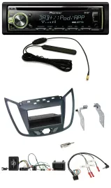 Pioneer MP3 USB CD DAB Lenkrad Autoradio für Ford C-Max Kuga dunkelgrau