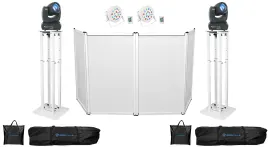 Rockville DJ Package w/(2) Moving Head Lights+Totem Stands+Facade+Up-Lights