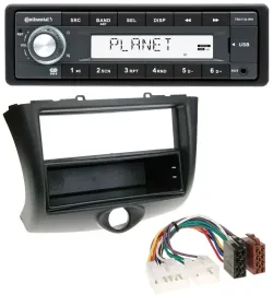 Continental USB MP3 AUX 1DIN Autoradio für Toyota Yaris (2003-2006)
