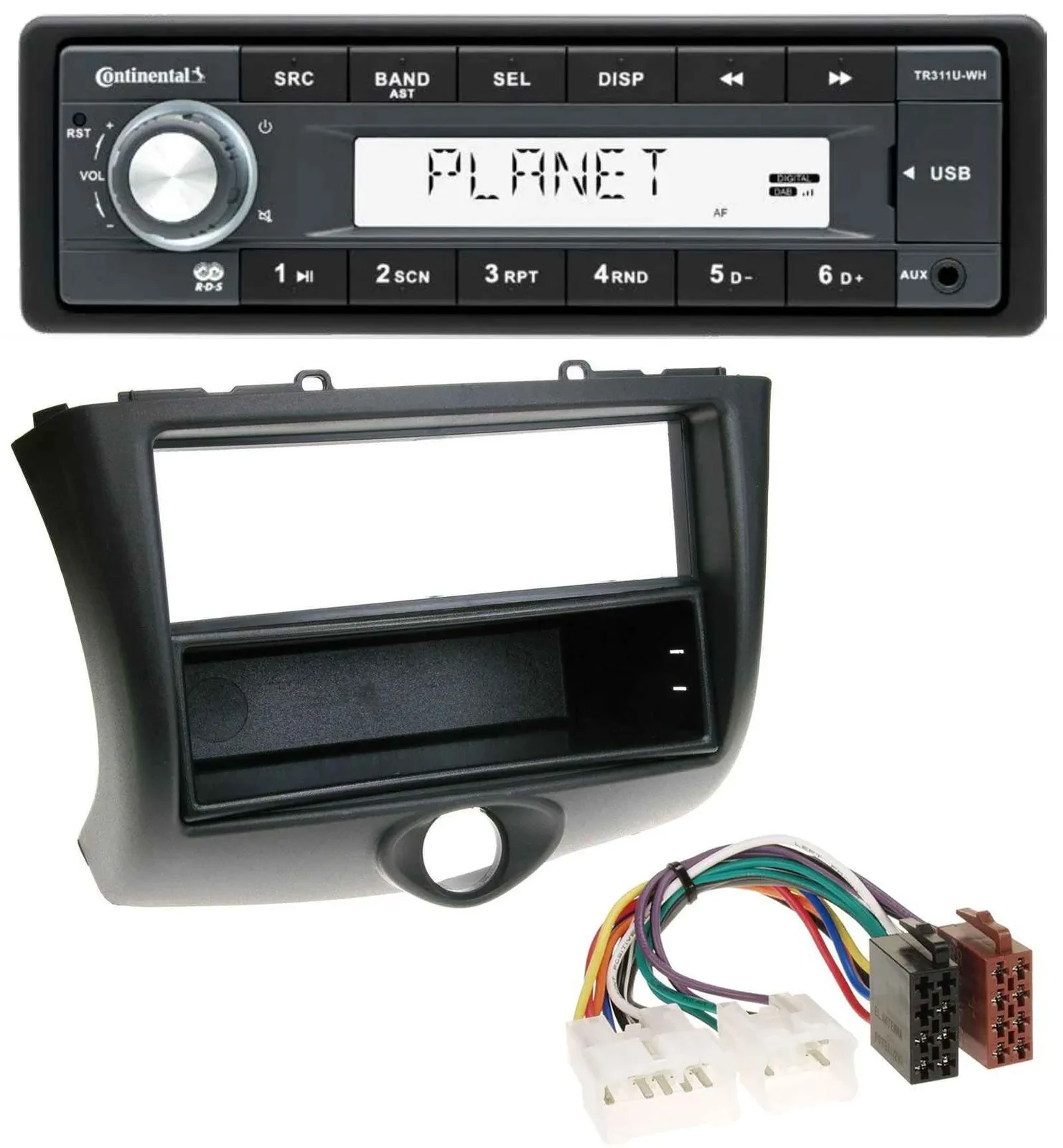 Continental USB MP3 AUX 1DIN Autoradio für Toyota Yaris (2003-2006)