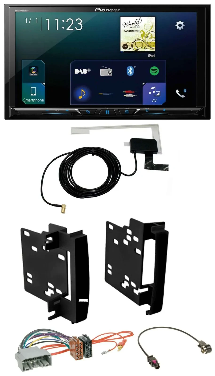 Pioneer 2DIN DAB USB MP3 Bluetooth Autoradio für Chrysler 300C Sebring Dodge Ave