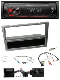 Автомагнитола Pioneer 1 DIN, DAB, MP3, USB, для Opel Corsa C (2004–2006), алюминий