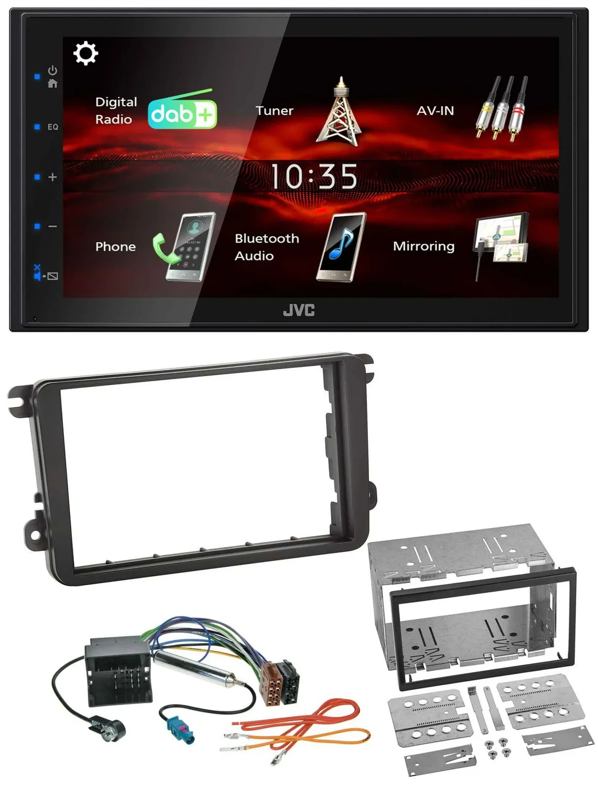 JVC USB Bluetooth MP3 DAB 2DIN Autoradio für Seat Alhambra Leon Toledo
