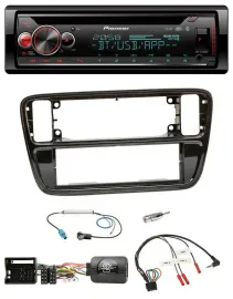 Pioneer Lenkrad DAB CD Bluetooth USB Autoradio für VW Up AA AAN 11-16 Klavierlac