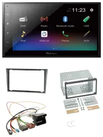 Pioneer USB Bluetooth DAB 2DIN MP3 Autoradio für Opel Corsa C Quadlock 2000-2006