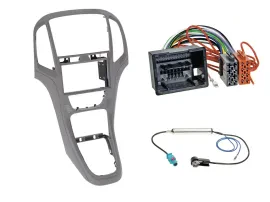 Einbauset Doppel DIN Autoradio für Opel Astra J ab 09 Titangrau