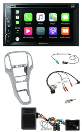 Pioneer Lenkrad USB DVD Bluetooth DAB 2DIN Autoradio für Opel Astra J ab 09 Plat