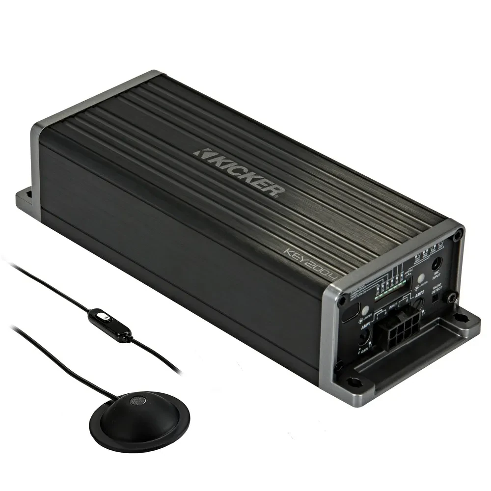 Kicker KEY200.4 200W RMS 4-Channel Smart Amplifier with Automatic Equalizer