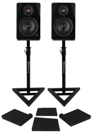 Активный студийный монитор Rockville APM8B v2 8", USB/Bluetooth (набор, пара) со стойками