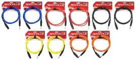 Коммутационный кабель Rockville RCXFB6 Multi Color 1.8 м (10 штук)