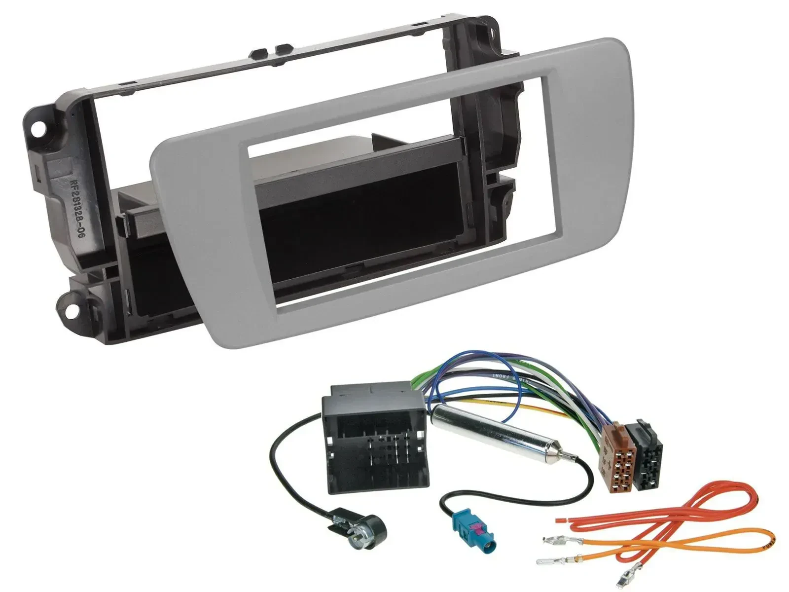Установочный комплект автомагнитолы Caraudio24 для Seat Ibiza (с 2008), 1-DIN, серый