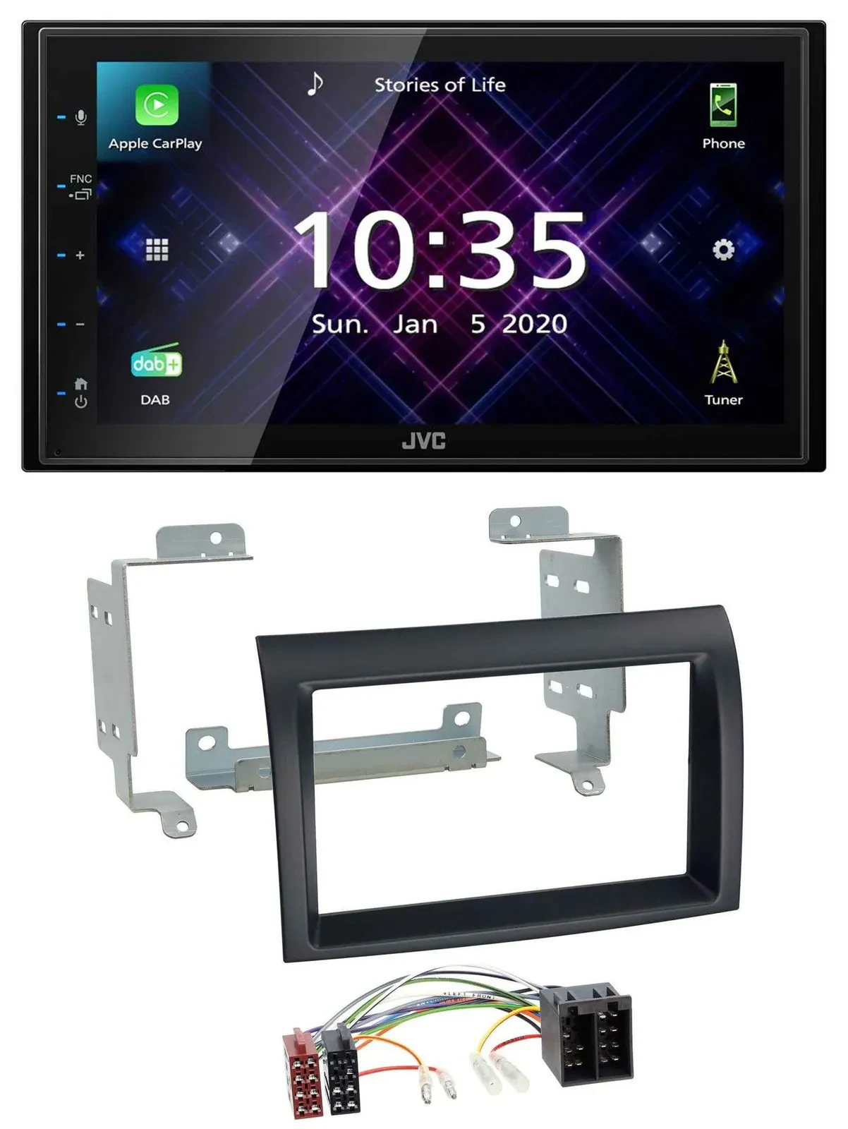 JVC DAB 2DIN MP3 Bluetooth USB Autoradio für Fiat Ducato 06-11 Citroen Jumper sc