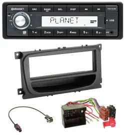 Continental USB MP3 AUX 1DIN Autoradio für Ford Mondeo S-Max 07-14 Ablagefach sc