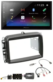 Pioneer USB Bluetooth DAB 2DIN Lenkrad Autoradio für Fiat 500 L ab 2012