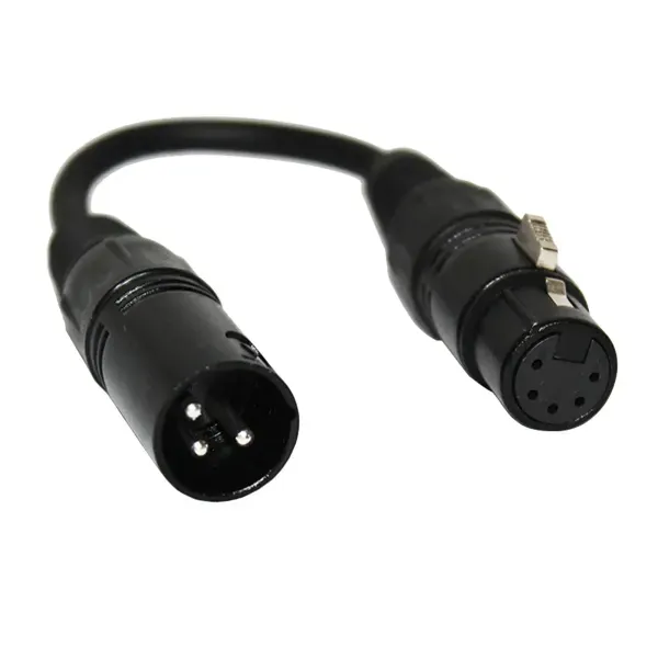 ProX XC-DMX3M5F 6" Male DMX 3-Pin to Female DMX 5-Pin Cable