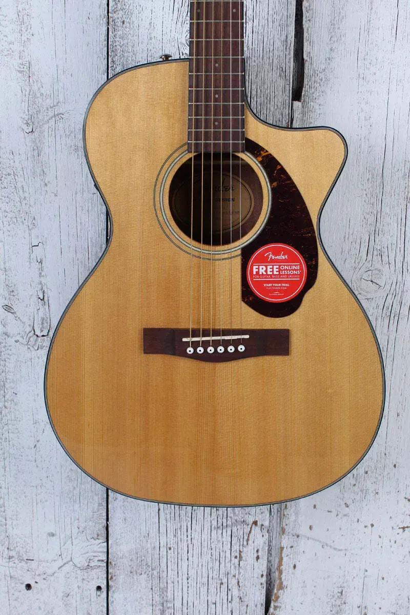 Fender CC-140SCE Concert Acoustic Electric Guitar Natural with Hardshell Case