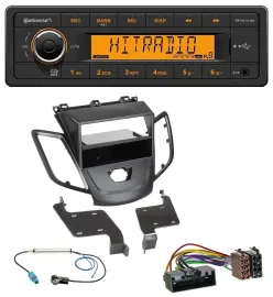 Continental 1DIN USB AUX MP3 Autoradio für Ford Fiesta 10-17 JA8 ohne Display sc
