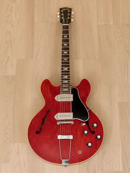 Электрогитара полуакустическая Gibson ES-330 TDC Hollowbody P90 Cherry w/case USA 1965