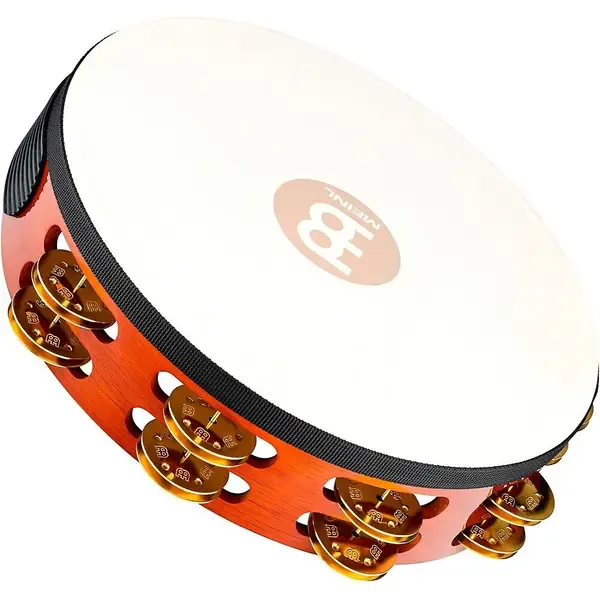 Тамбурин Meinl Traditional Goat-Skin Wood Tambourine Two Rows Brass Jingles