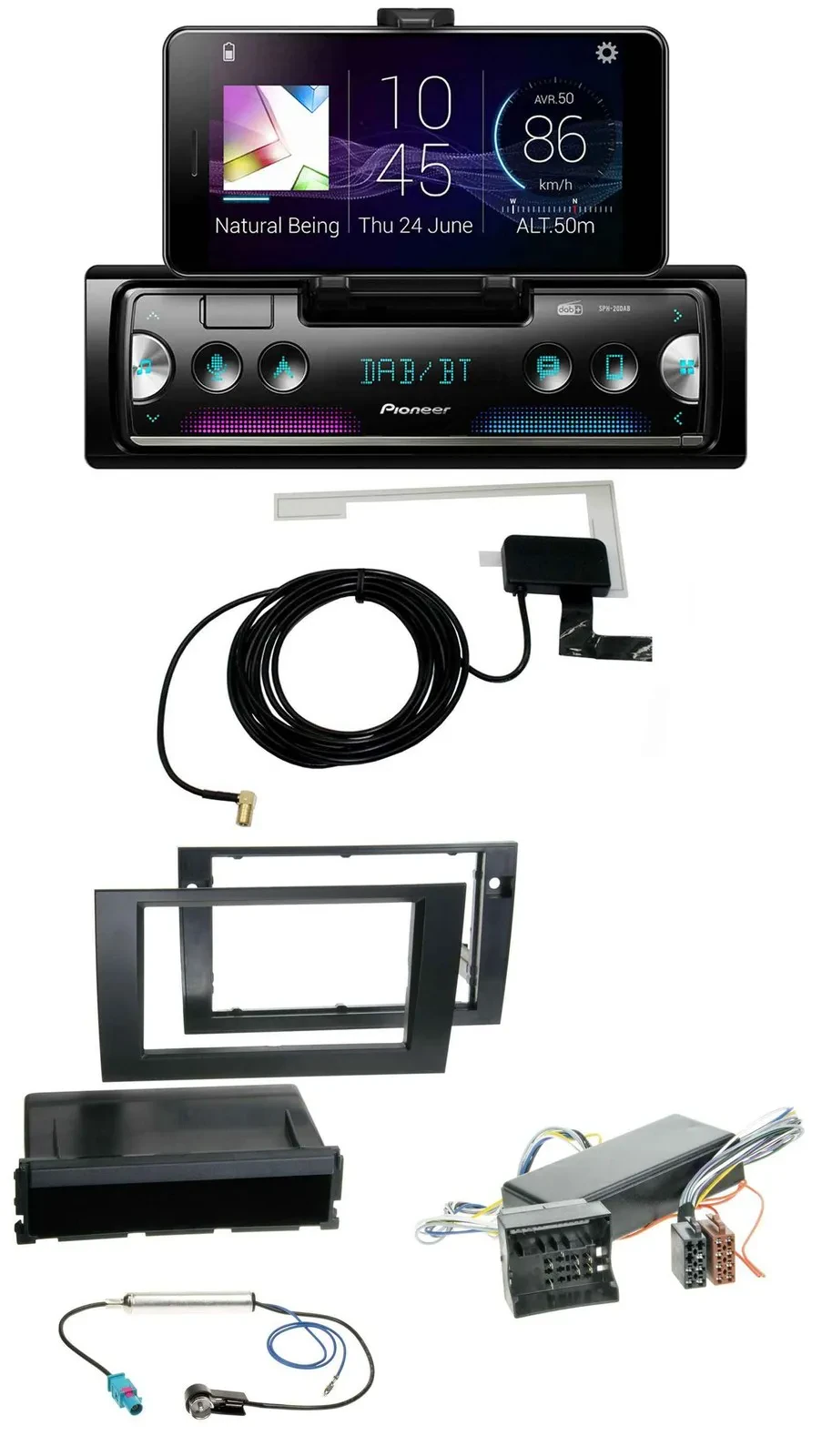 Автомагнитола для Audi A4 (B5, 1999–2001) Pioneer DAB, Bluetooth, MP3, USB